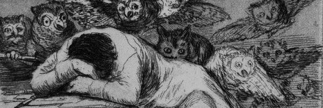 Detail from Goya’s ‘The Sleep of Reason …’, c. 1799