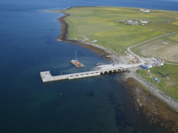 An aerial view of the pier in Wyre