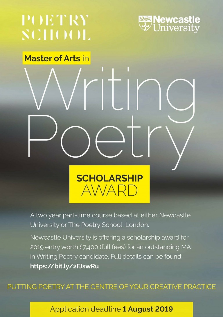 Announcing the MA in Writing Poetry Scholarship • Poetry School