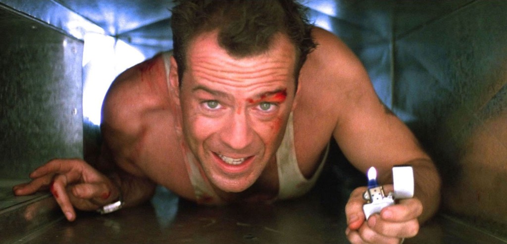 Bruce Willis in the festive movie DIE HARD | Sign up for our poetry course